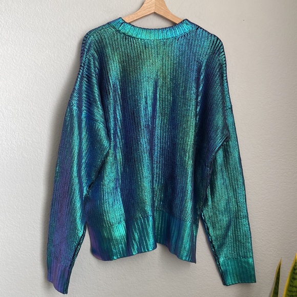 Beach Riot Callie Galaxy Shine Metallic Sweater Size Large NWT - Picture 8 of 13